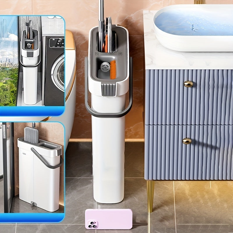 Qo'lda ishlatiladigan mop va kova to'plami barcha sirtlar uchun, mustahkam plastmassa, 2-in-1 tozalash