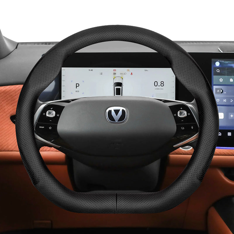 Universal Breathable PU Leather Steering Wheel Cover for Cars Black Burgundy Brown