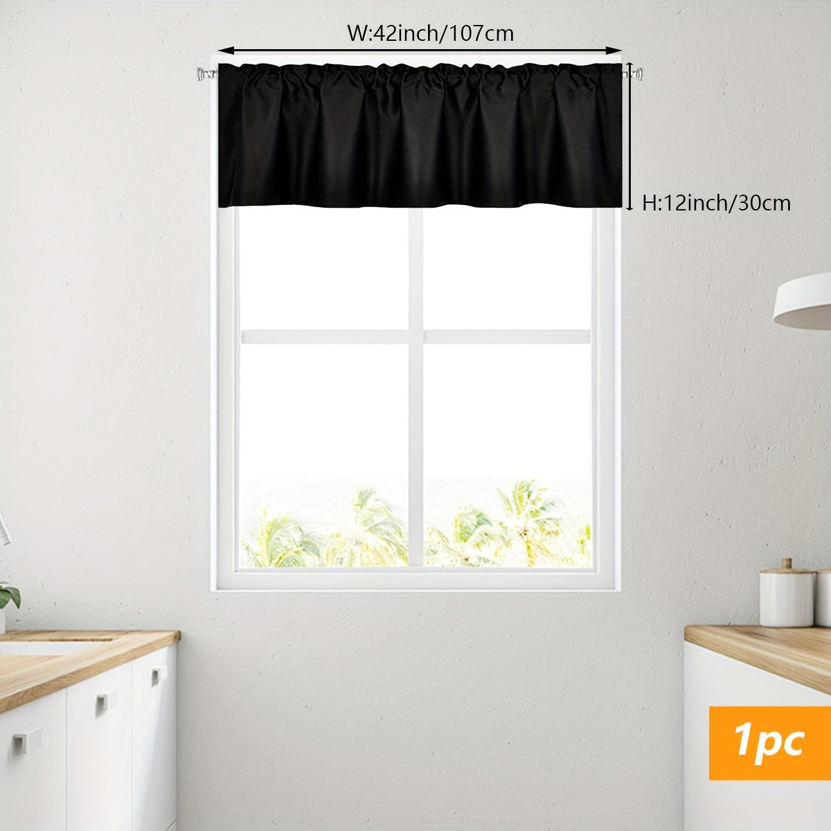 Solid Color Blackout Curtain with Rod Pocket for Privacy and Modern Style