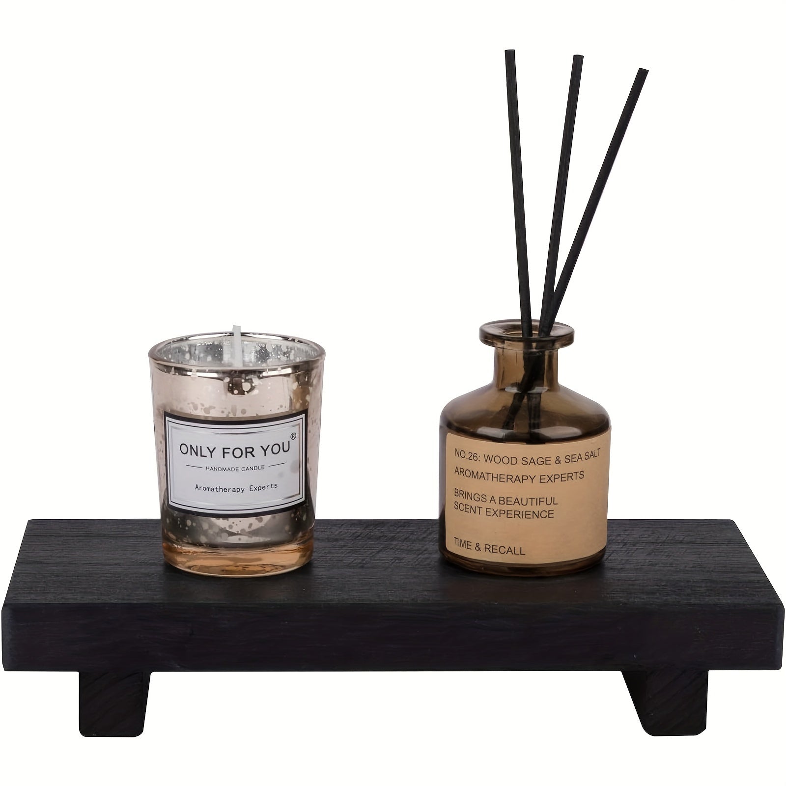 Rustic Wooden Bathroom Tray Farmhouse Decor Natural Solid Wood Kitchen Bathroom Organizer