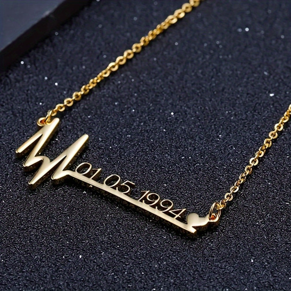 O'zgartiriladigan zanglamas po'latdan yasalgan marjon, yurak urishi va sevgi pandanti bilan - shaxsiy raqam va harf charmalar, har kuni kiyish yoki sovg'a berish uchun mukammal, uchrashuvlar va ayollar modasi aksessuarlar uchun ideal.