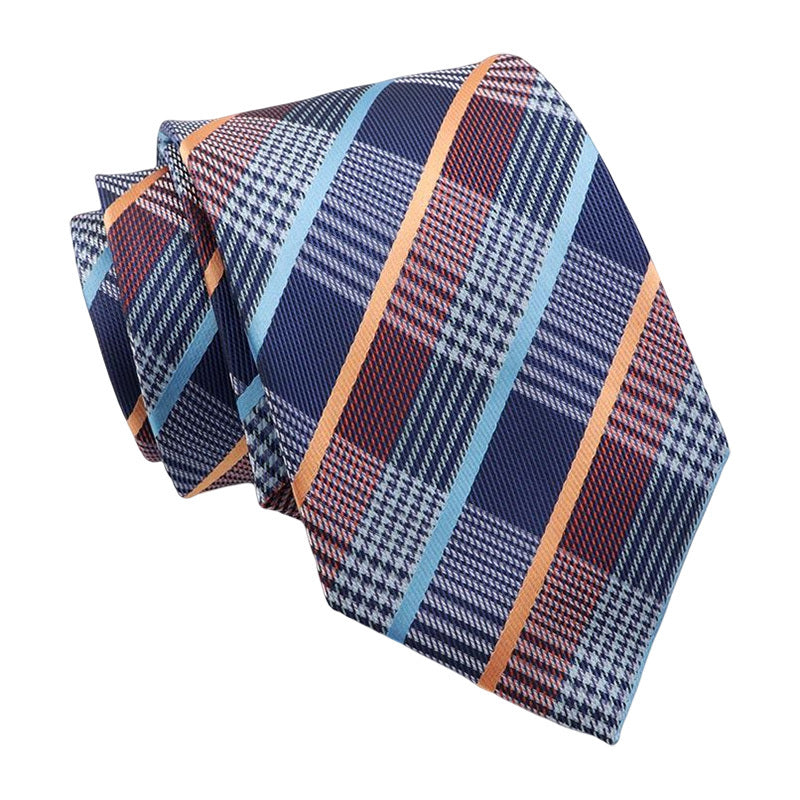 Мужской классический полиэстеровый галстук в полоску шириной 8 см для официальных мероприятий