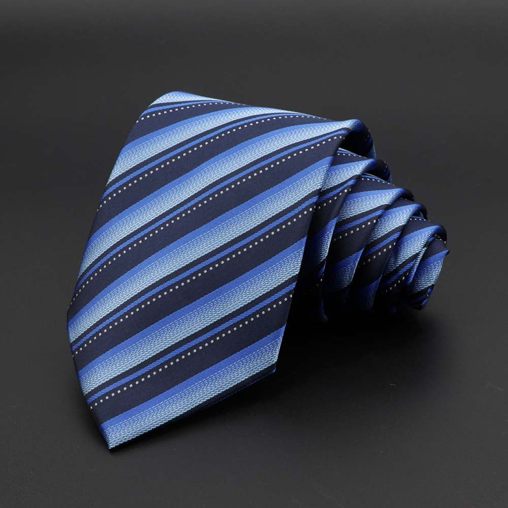 Мужской классический полиэстеровый галстук в полоску шириной 8 см для официальных мероприятий