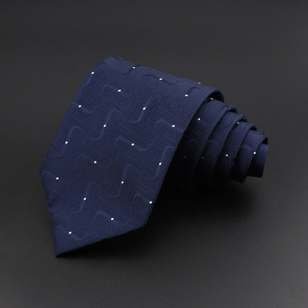 Мужской классический полиэстеровый галстук в полоску шириной 8 см для официальных мероприятий