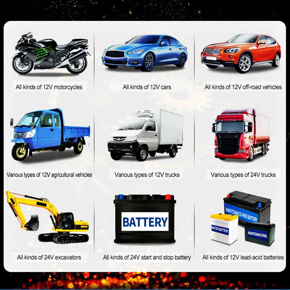 8A aqlli batareya quvvatlantirgichi 12V 24V qoʻmishli akkumulyatorlar uchun, EU plaginli Type-C quvvat manbai bilan