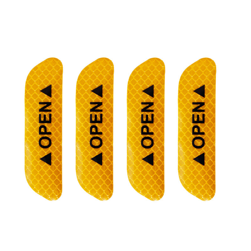 4 шт. наклеек на двери автомобиля, отражающих, для открытых дверей, для седана и внедорожника