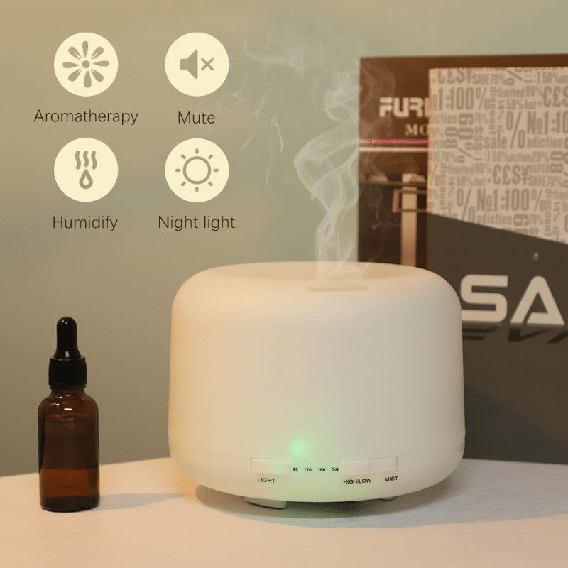 Humidifier with Remote Control and LED Light for Aromatherapy and Mood Enhancement