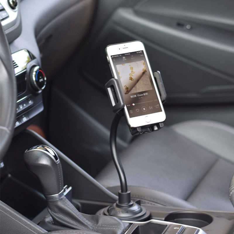 Universal Car Phone Mount Adjustable Gooseneck Cup Holder Cradle for Smartphone