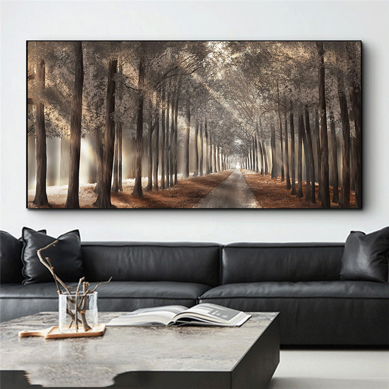 Canvas Wall Art Forest Trees Landscape Scandinavian Ink Print Unframed