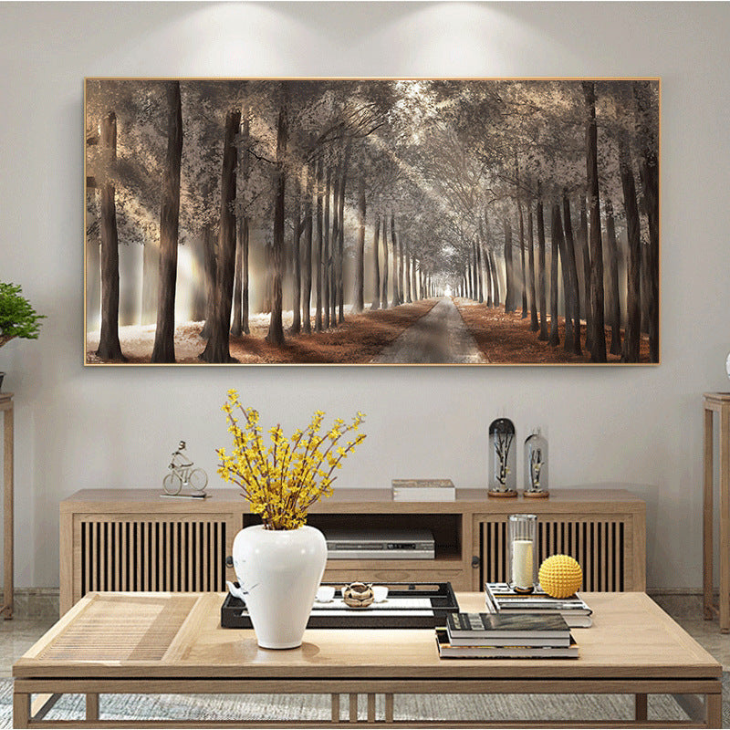 Canvas Wall Art Forest Trees Landscape Scandinavian Ink Print Unframed