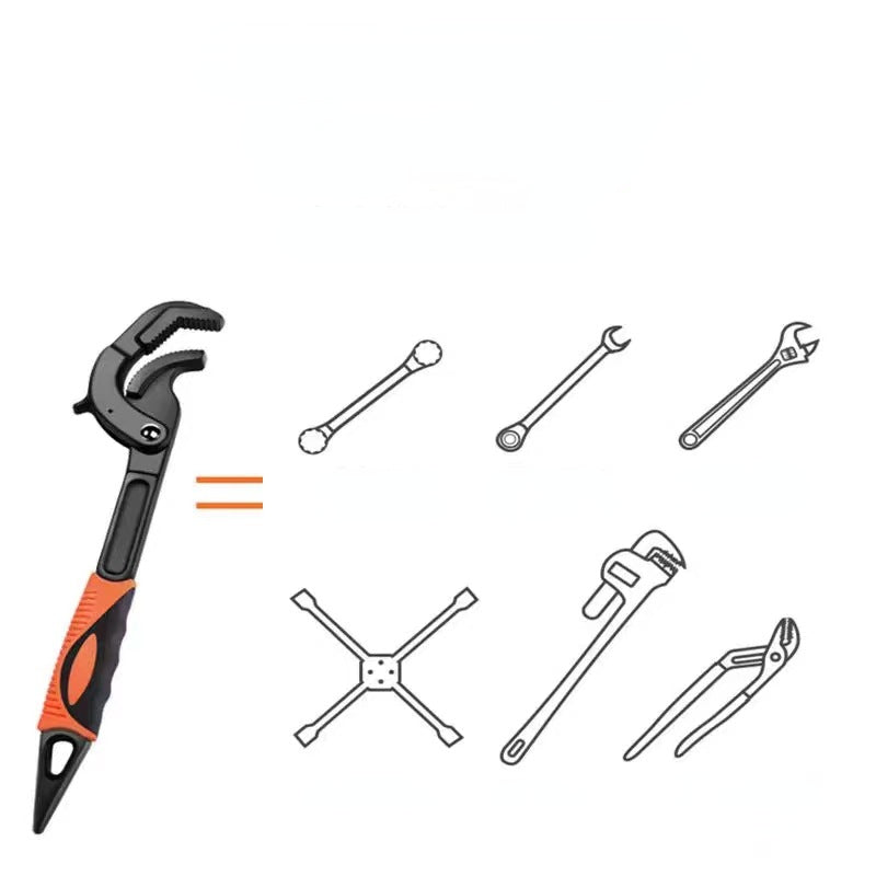 Self-Tightening Stainless Steel Ratchet Wrench Multi-Functional for Automotive and Mechanical Use