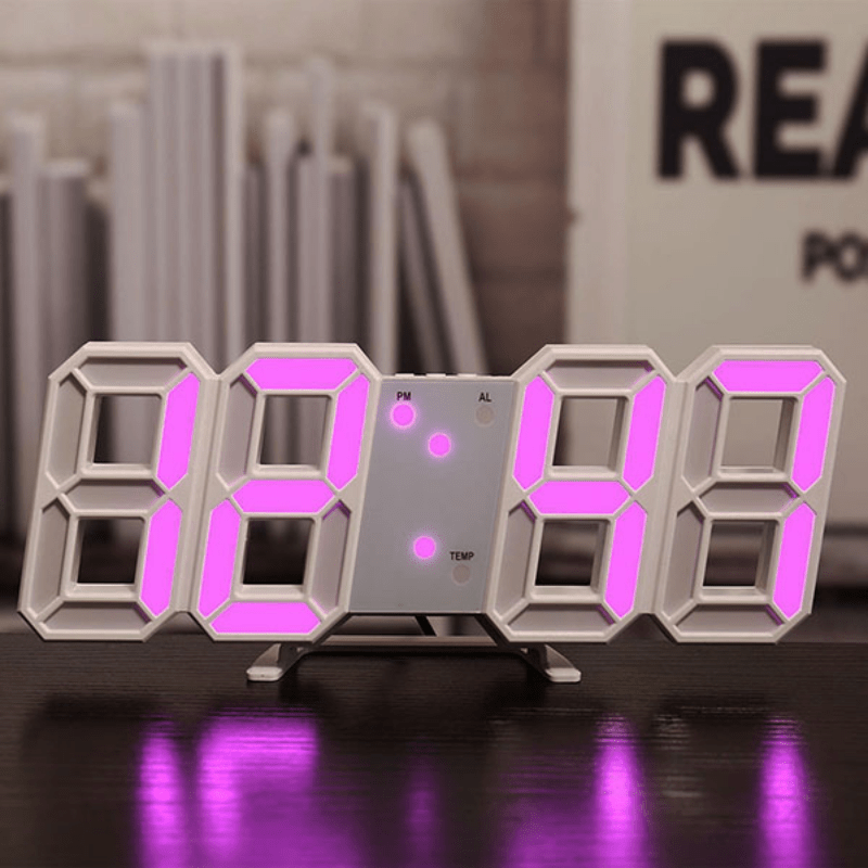 Digital Clock 3D LED Desk Clock for Bedroom Home Decor