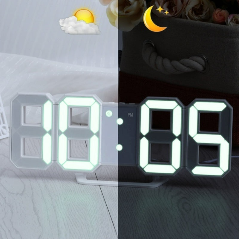 Digital Clock 3D LED Desk Clock for Bedroom Home Decor