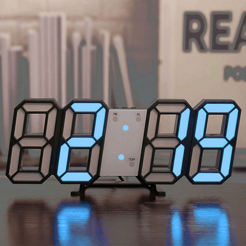 Digital Clock 3D LED Desk Clock for Bedroom Home Decor