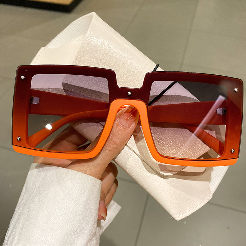 Gafas de sol cuadradas oversized para hombres y mujeres, gafas de moda con estilo de lujo