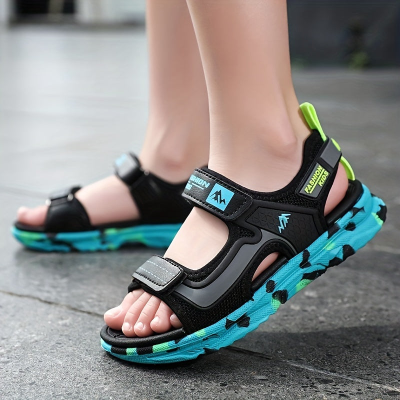 Kids Camouflage Platform Sandals Open Toe Non-Slip Summer Lightweight Boys' Fisherman Shoes