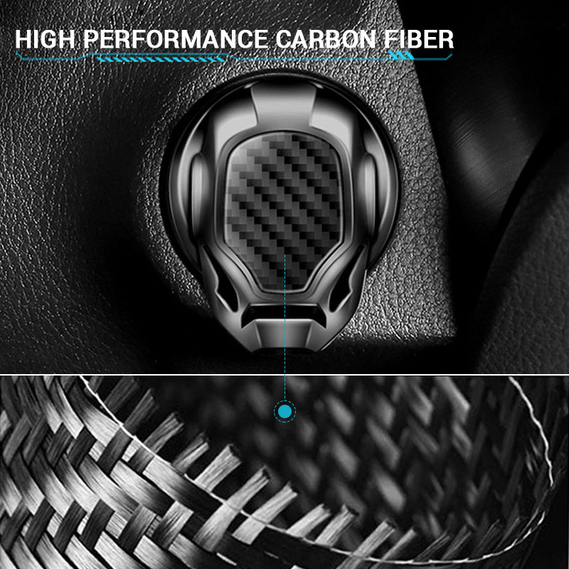 Pegatina de botón de encendido de metal en 3D para interior de coche, cubierta decorativa para interruptor