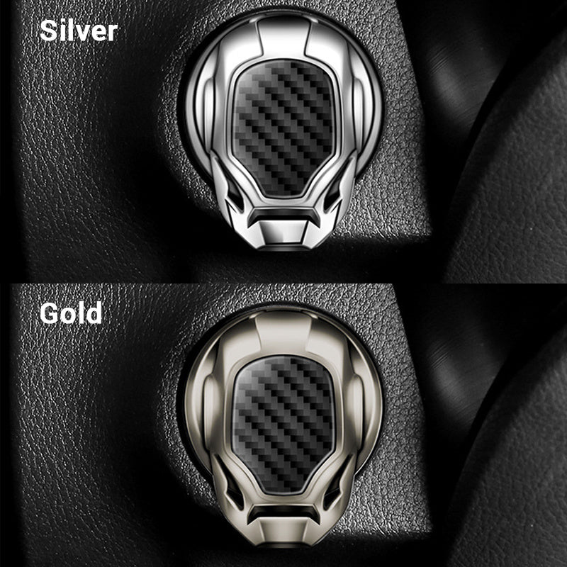 Car Interior 3D Metal Ignition Push Button Sticker Decorative Switch Cover