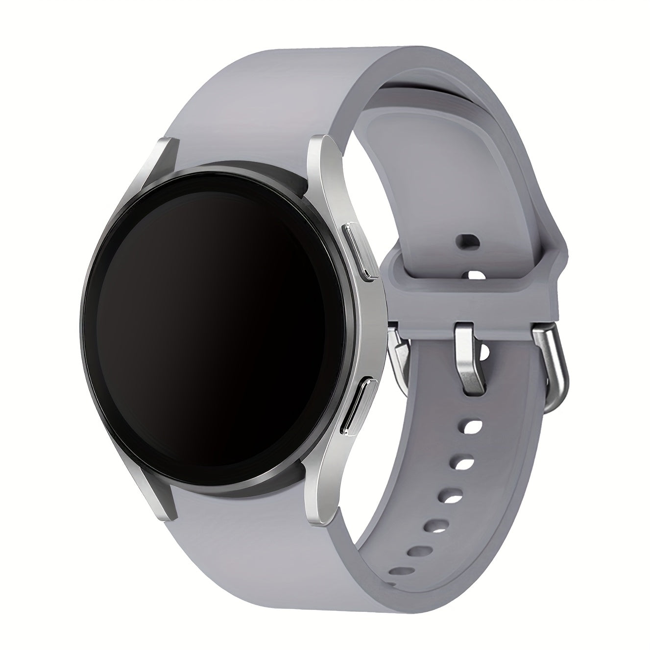 Непрерывный мягкий силиконовый водонепроницаемый ремешок для часов, совместимый с Samsung Galaxy Watch 7/6/5/4. Доступен в розовом, желтом и розовом золоте с застежкой из нержавеющей стали. Удобная посадка для мужчин и