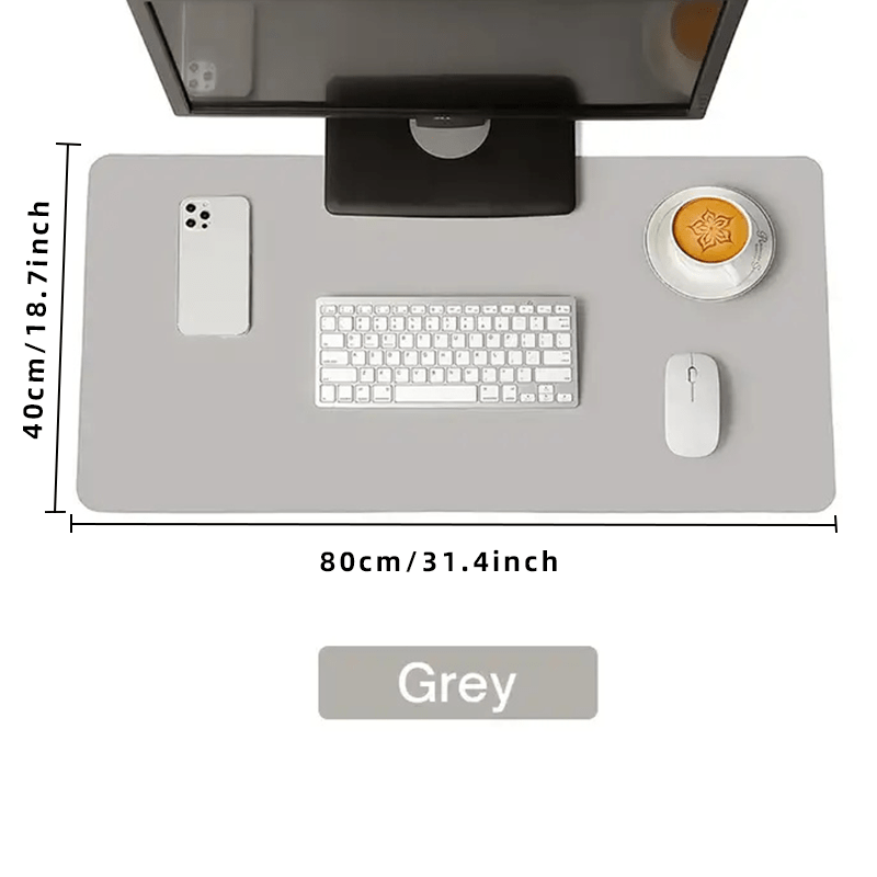 Большой водонепроницаемый коврик из PU-кожи для офиса, игровой мыши и клавиатуры