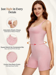 Women's Plus Size Shaping Bodysuit Seamless Tummy Control Sleeveless Solid Color