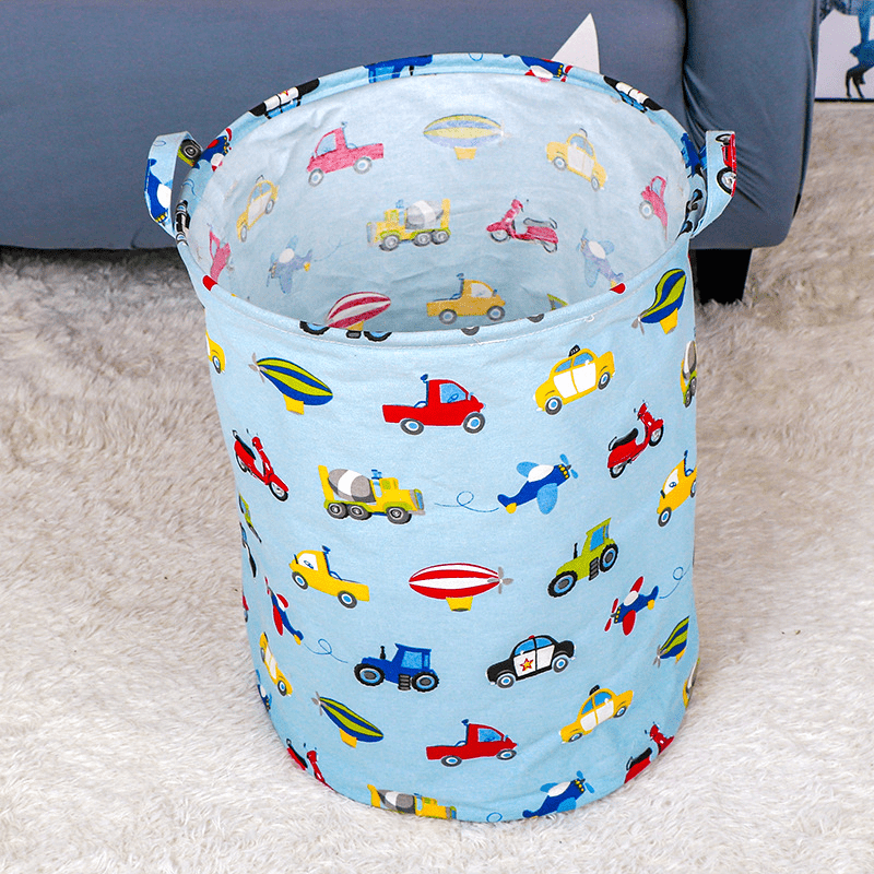 Большая корзина для хранения на холсте с ручкой для игрушек, одежды, белья, складная, организатор для детской комнаты