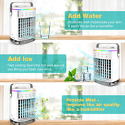 Mini Portable Air Conditioner for Home Office 4-Speed Fan Humidifier