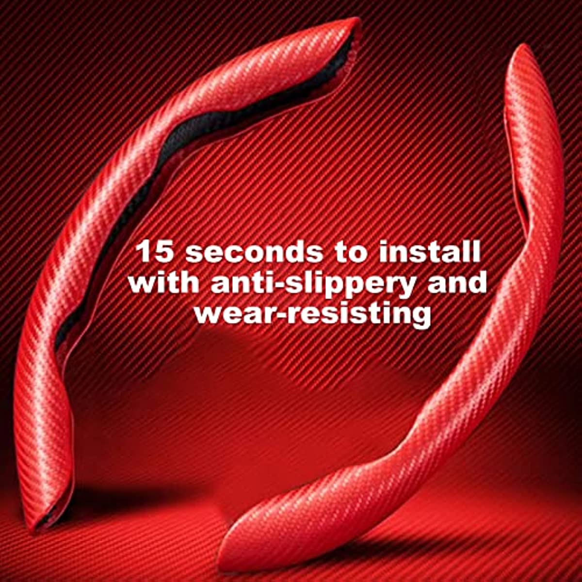 Avtomobilingizning ko'rinishini universal anti-slip karbon tolali rul qopqog'i bilan yaxshilang!