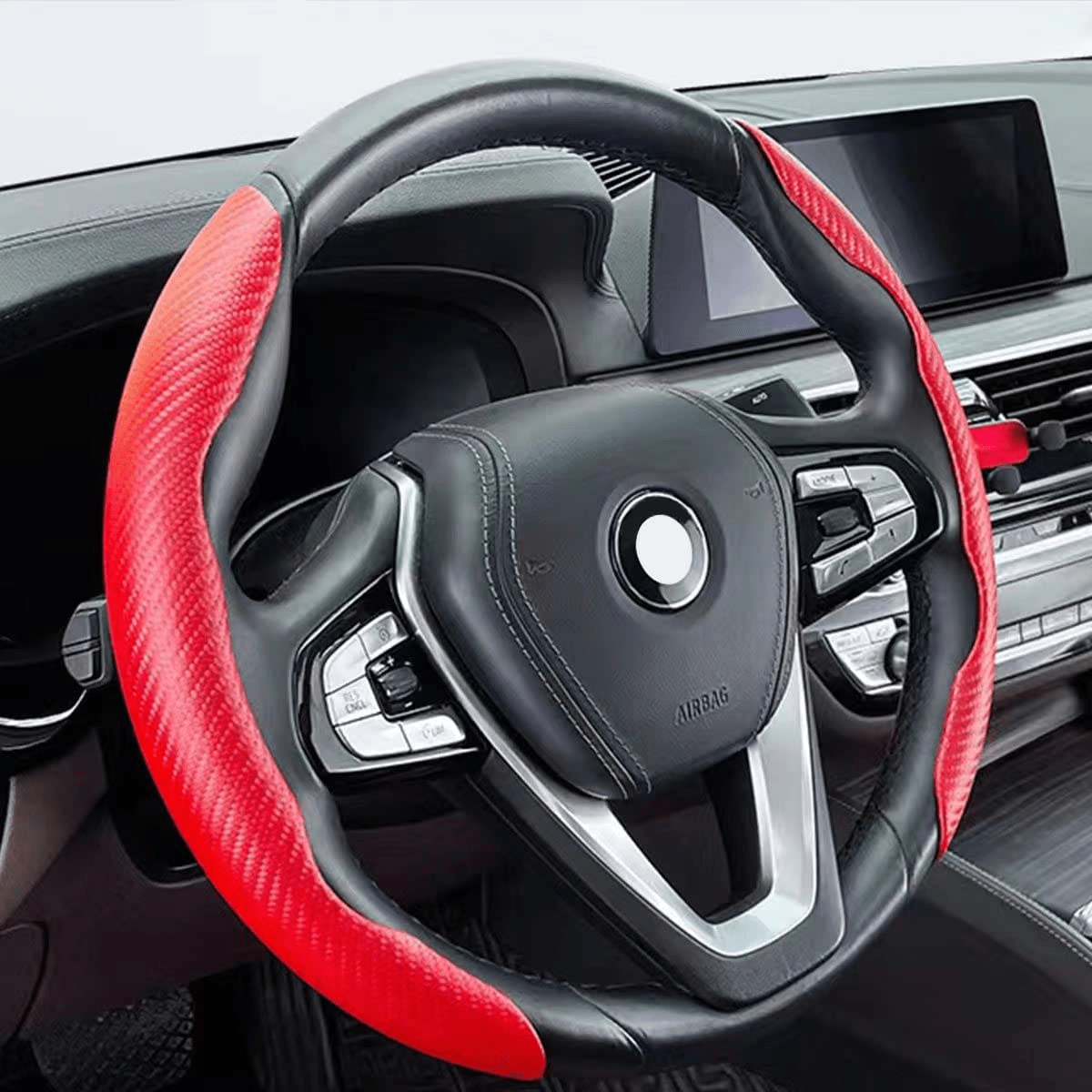 Avtomobilingizning ko'rinishini universal anti-slip karbon tolali rul qopqog'i bilan yaxshilang!