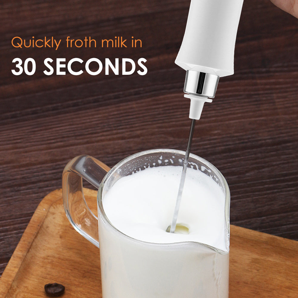 Portable Electric Milk Frother and Coffee Mixer 3-in-1 Foam Maker Blender