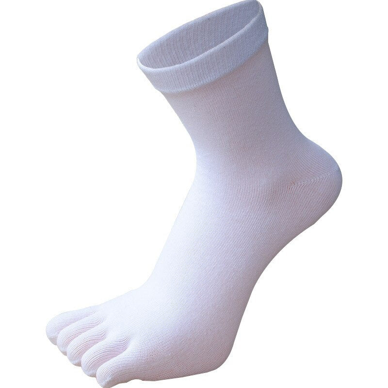 Men's Breathable Toe Socks Sports Novelty Knit Polyester Solid