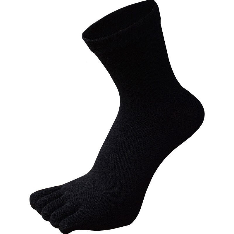 Men's Breathable Toe Socks Sports Novelty Knit Polyester Solid