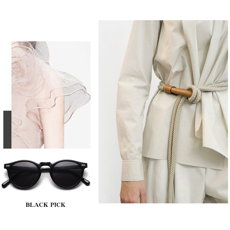 Unisex Polarized Round Sunglasses for Men and Women UV Protection