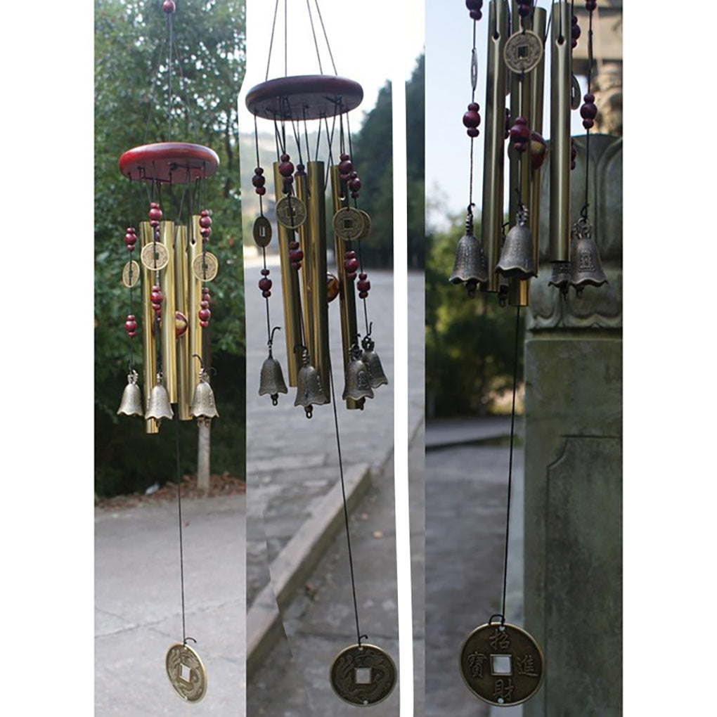 Antique-Style Metal Wind Chimes with Copper Bells for Garden Decor Ages 12-14