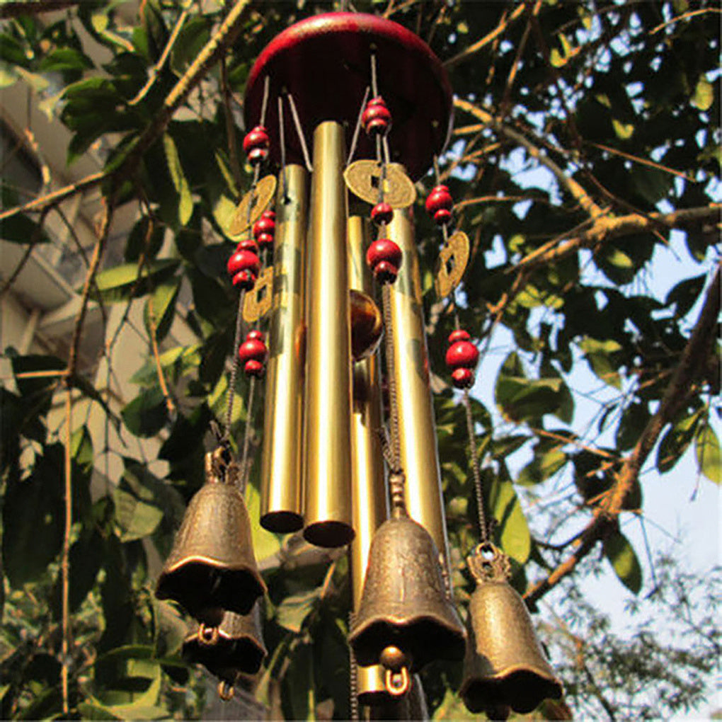 Antique-Style Metal Wind Chimes with Copper Bells for Garden Decor Ages 12-14