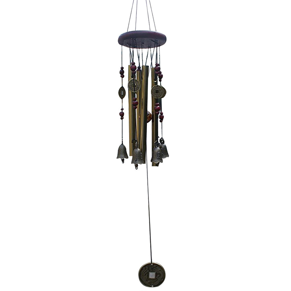 Antique-Style Metal Wind Chimes with Copper Bells for Garden Decor Ages 12-14