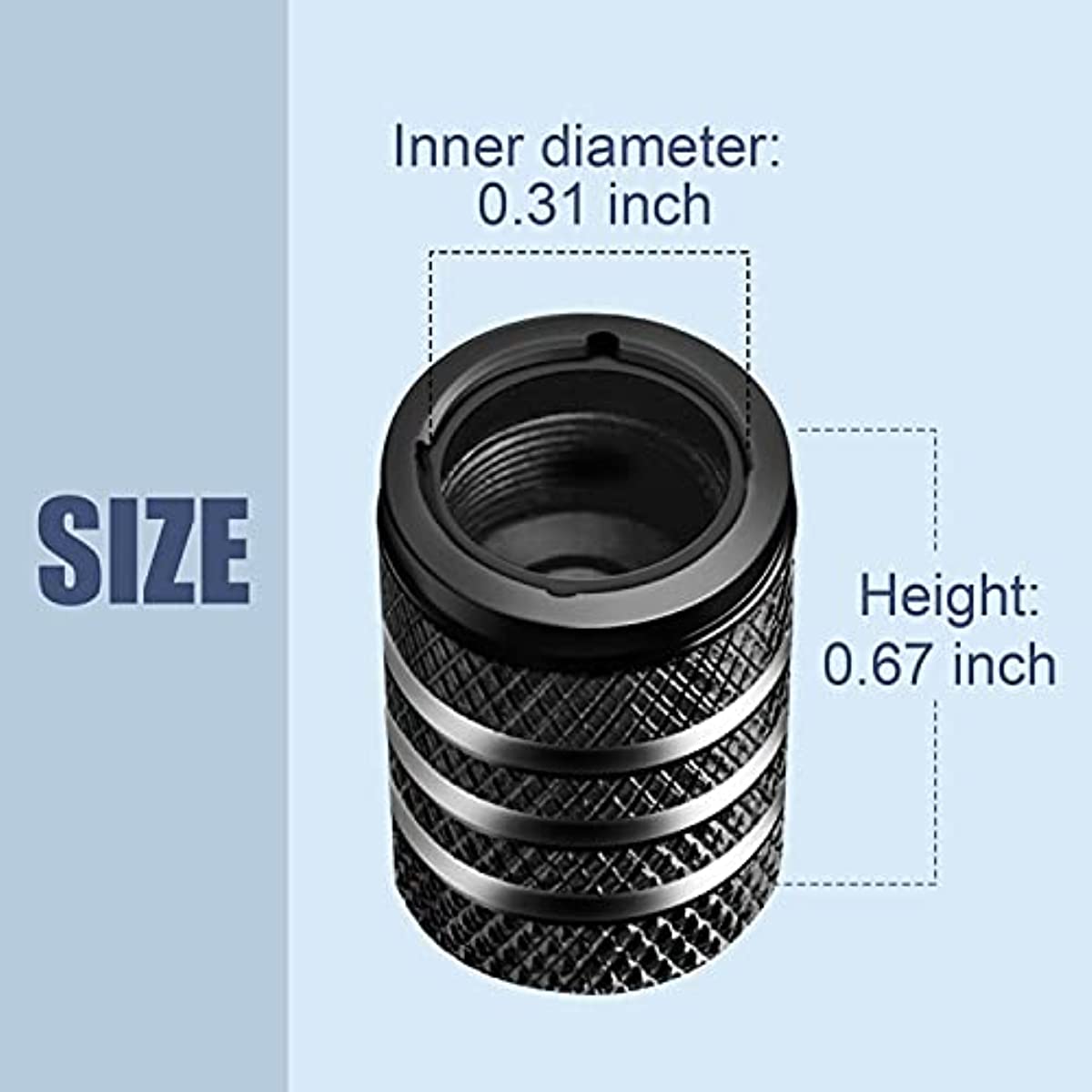 5pcs Metal Tire Valve Stem Caps Leak-Proof for Cars Trucks Motorcycle Bikes