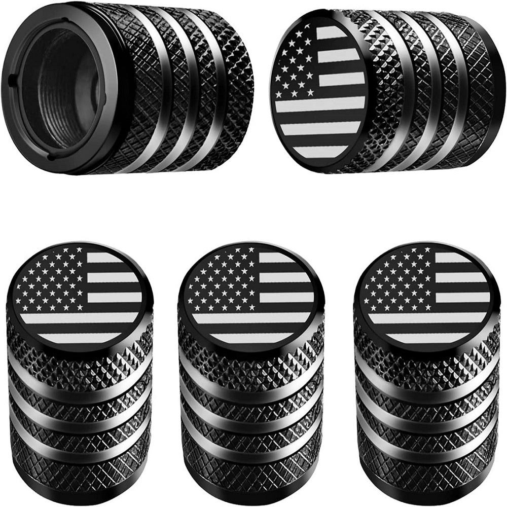 5pcs Metal Tire Valve Stem Caps Leak-Proof for Cars Trucks Motorcycle Bikes