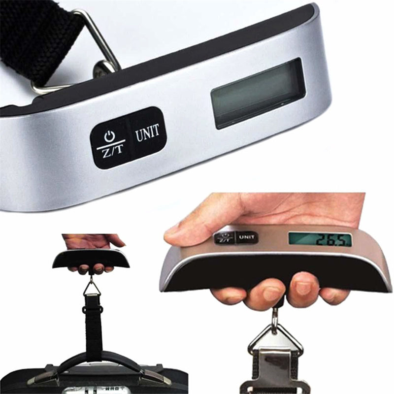 Digital Luggage Scale 50kg/10g Portable Travel Weighing Scale with LCD Display