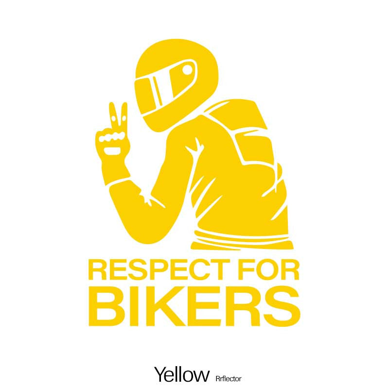 Mototsikl haydovchisi uchun reflektiv vinil yozuvlar, oynalar, bumpers va motorlar uchun