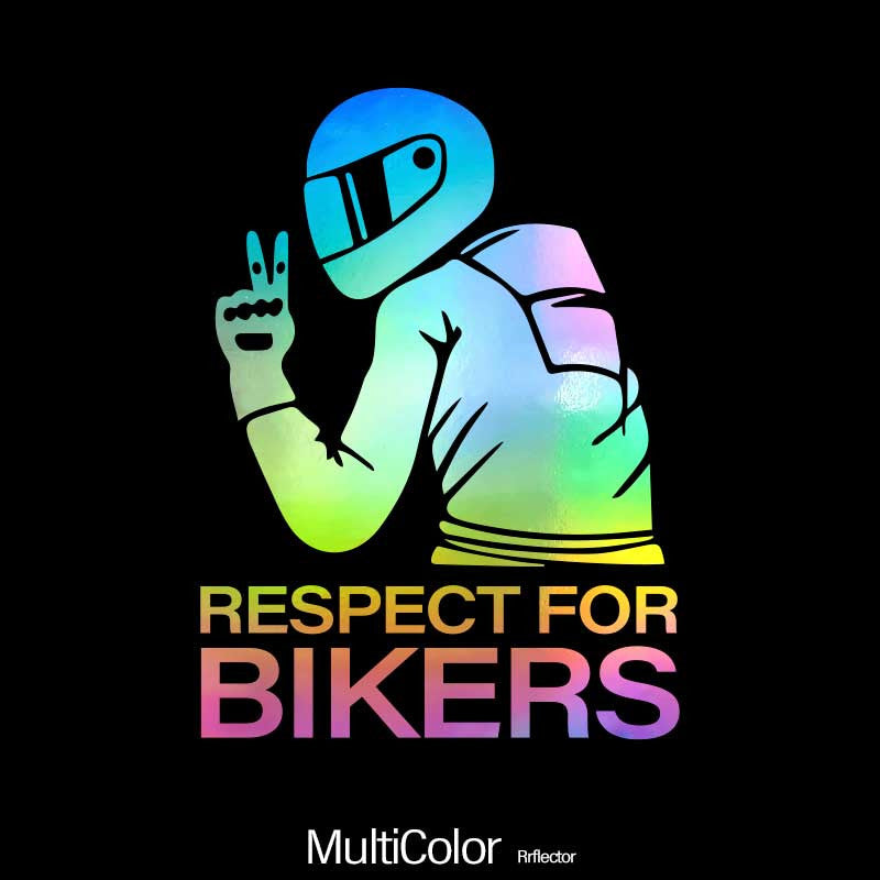 Mototsikl haydovchisi uchun reflektiv vinil yozuvlar, oynalar, bumpers va motorlar uchun