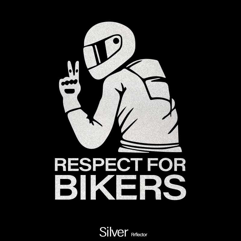 Mototsikl haydovchisi uchun reflektiv vinil yozuvlar, oynalar, bumpers va motorlar uchun