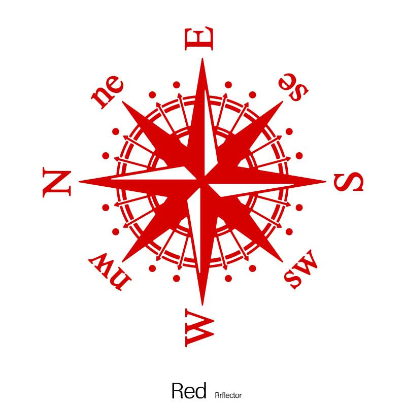 Отражающие виниловые наклейки на автомобиль, компас, наклейка на бампер для транспортных средств