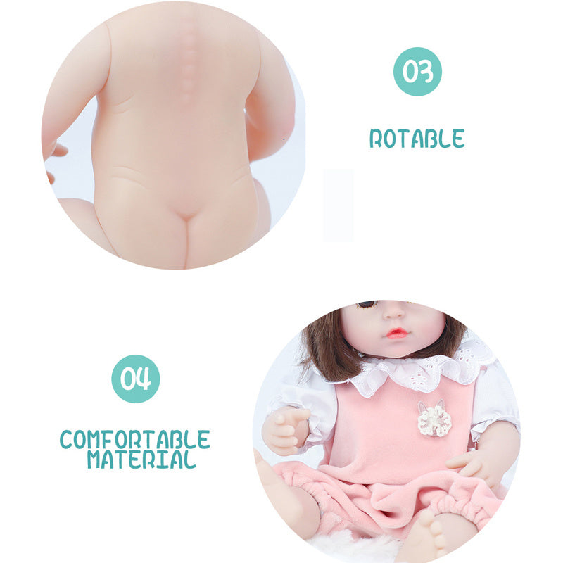 40.64cm Reborn Children Doll with Realistic Eyes Anime Collectible for Kids 3+