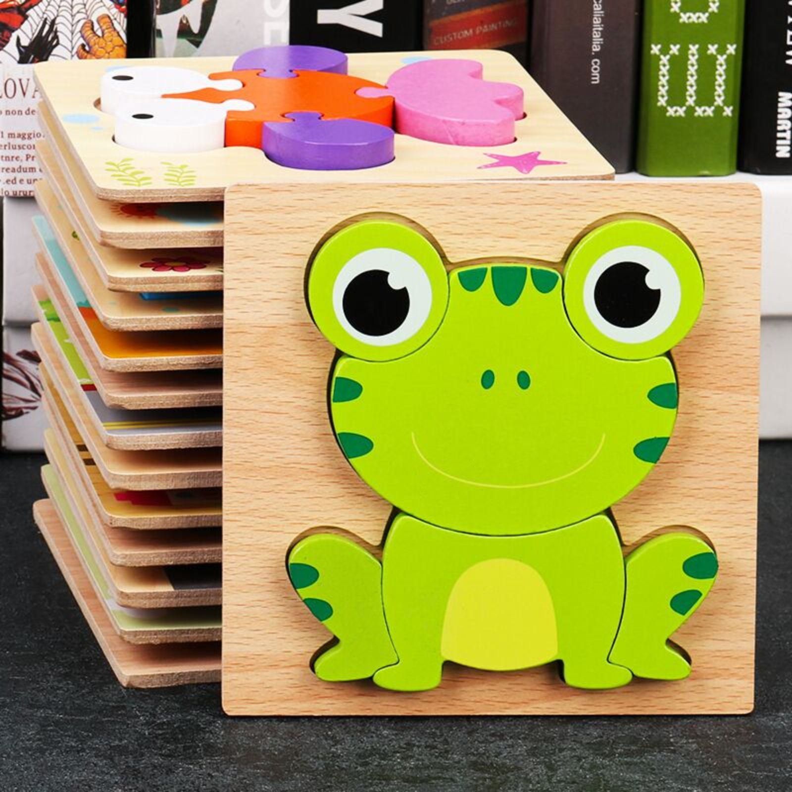 Wooden Puzzle Toys for Kids 3-6 Cartoon Animal Educational Toys for Children
