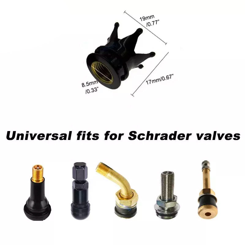 Tapones de válvula de neumático para ruedas de coche de plata de 4 piezas para coches y motocicletas