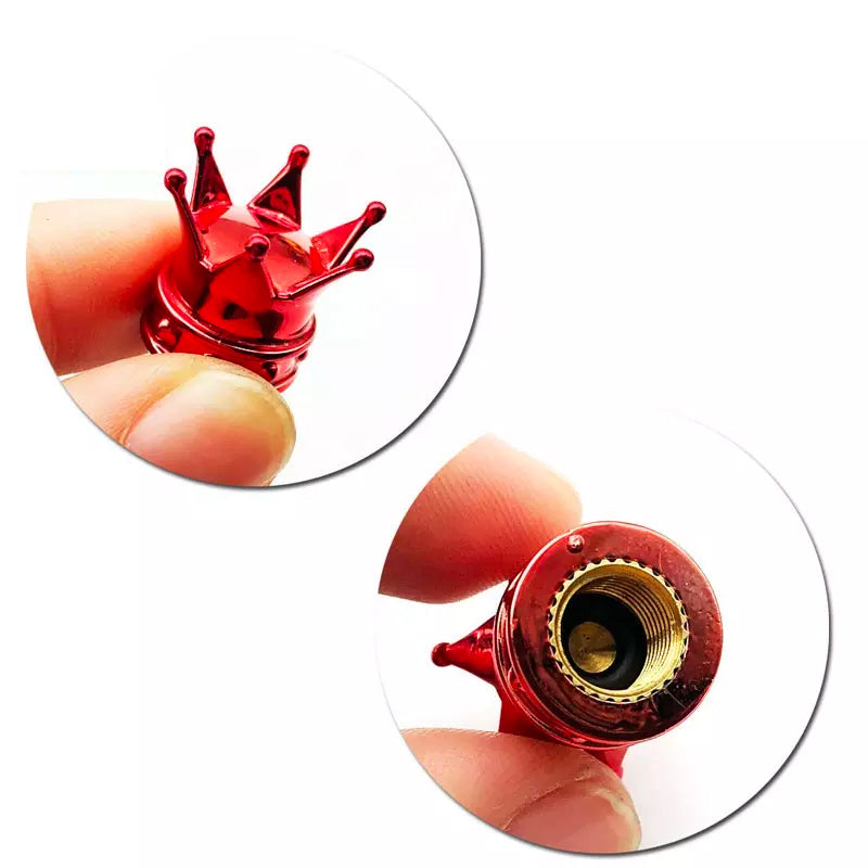 Tapones de válvula de neumático para ruedas de coche de plata de 4 piezas para coches y motocicletas