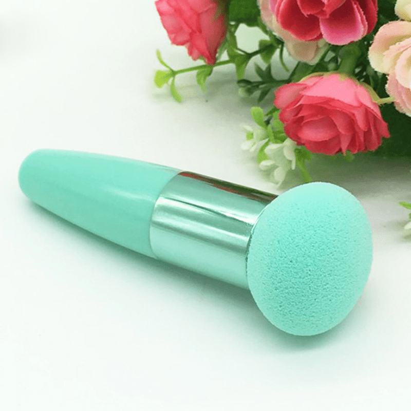 Uniseks makiyaj choʻpi bilan tutqichli goʻshtli goʻshtli qoʻllanma Beauty Blender Mushroom