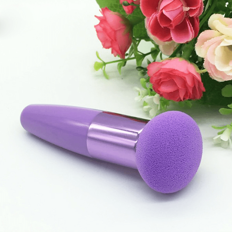 Uniseks makiyaj choʻpi bilan tutqichli goʻshtli goʻshtli qoʻllanma Beauty Blender Mushroom