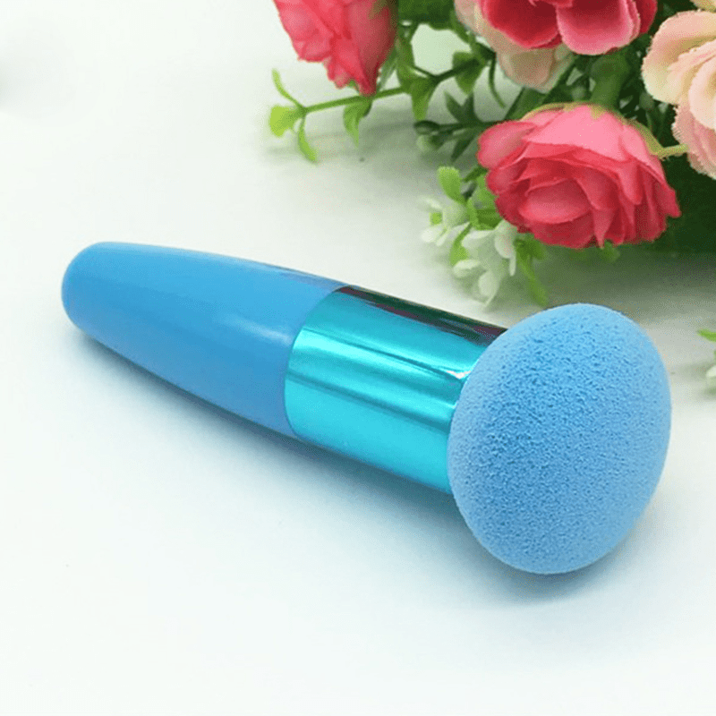 Uniseks makiyaj choʻpi bilan tutqichli goʻshtli goʻshtli qoʻllanma Beauty Blender Mushroom